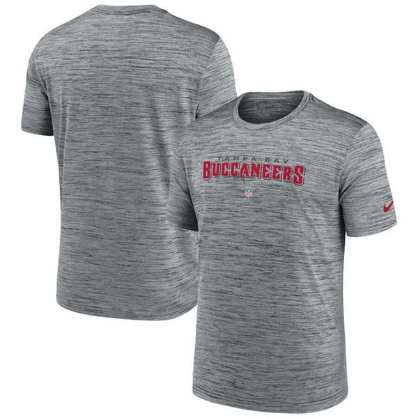 Men's Tampa Bay Buccaneers Gray Velocity Performance T-Shirt - Click Image to Close